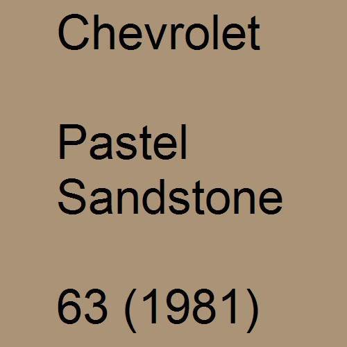 Chevrolet, Pastel Sandstone, 63 (1981).